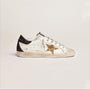 Golden Goose Super Star Shoes  Black Glitter Heel Gold Glitter Star